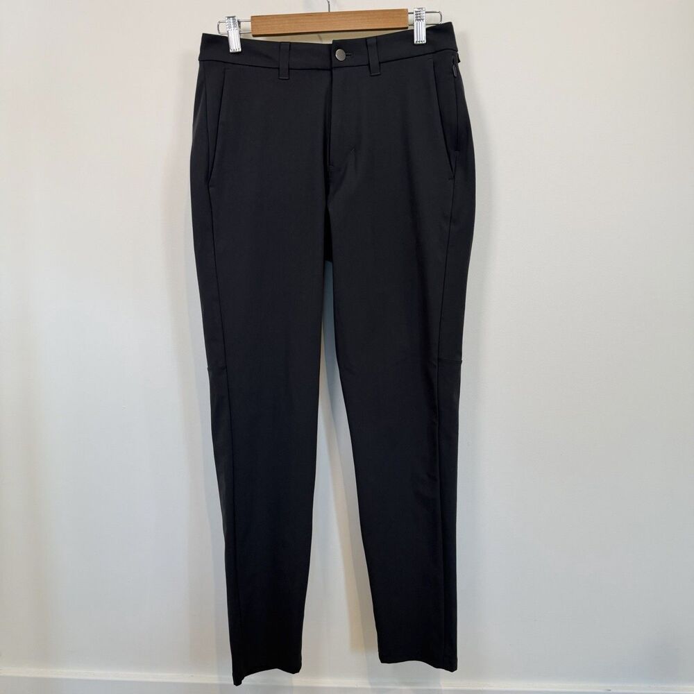 Lululemon Commission Pants Slim Mens 30x31 Black  LM5975S Stretch Comfort Office